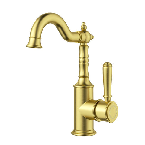 Ikon Clasico Basin Mixer Brushed Gold HYB868-202BG