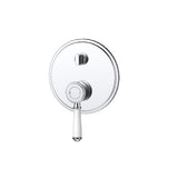 Ikon Clasico Wall Mixer Diverter Trim & Body with Ceramic White Handle Chrome HYB868-501ATK+HYB868-501BD