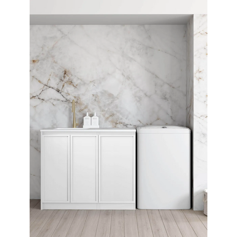 Otti Hampshire Laundry Cabinet 1060mm White / Pure White Top LA-1060-BOHW-PW
