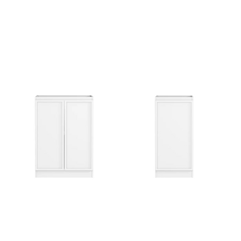 Otti Hampshire Laundry Cabinet 1060mm White / Natural Carrara Marble Top LA-1060-BOHW-NCA