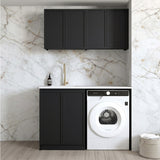 Otti Hampshire Laundry Kit 1305B Black / Cloudy Carrara Top LA-1305B-BOHB-CA