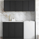 Otti Hampshire Laundry Kit 1715B Black / Cloudy Carrara Top LA-1715B-BOHB-CA