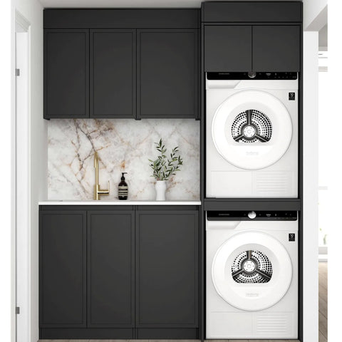 Otti Hampshire Laundry Kit 1715C Black / Matte White Top LA-1715C-BOHB-MW