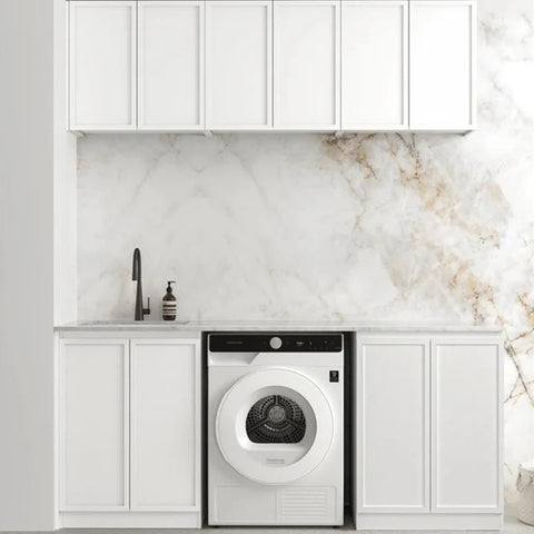 Otti Hampshire Laundry Kit 1960B White / Natural Carrara Marble Top LA-1960B-BOHW-NCA