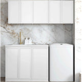 Otti Hampshire Laundry Kit 1715B White / Cloudy Carrara Top LA-1715B-BOHW-CA