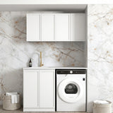 Otti Hampshire Laundry Kit 1305B White / Natural Carrara Marble Top LA-1305B-BOHW-NCA