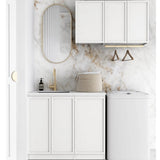Otti Hampshire Laundry Kit 1715A White / Natural Carrara Marble Top LA-1715A-BOHW-NCA
