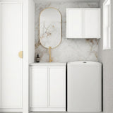 Otti Hampshire Mini Laundry Kit 650mm White / Cloudy Carrara Top LA-650A-BOHW-CA