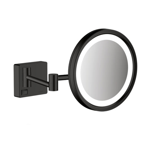 Hansgrohe Addstoris Shaving Mirror w/ Led Light Matte Black 41790670