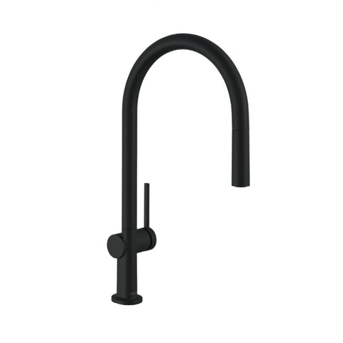 Hansgrohe Talis M54 Single Lever Kitchen Mixer 210 Pull-Out Spout Matte Black 72802673