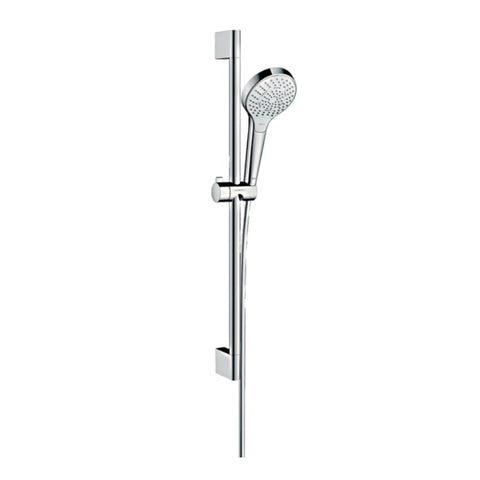 Hansgrohe Croma Select S Shower Set Ecosmart w/ Shower Bar 650mm White/Chrome 26565400