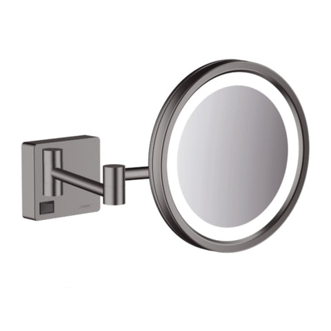 Hansgrohe Addstoris Shaving Mirror w/ Led Light Brushed Black Chrome 41790340