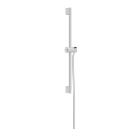 Hansgrohe Unica Shower Bar Pulsify S 650mm w/ Push Slider & Isiflex Shower Hose Matte White 24400700