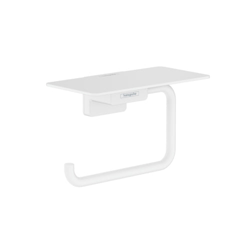 Hansgrohe Addstoris Toilet Paper Holder w/ Shelf Matte White 41772700