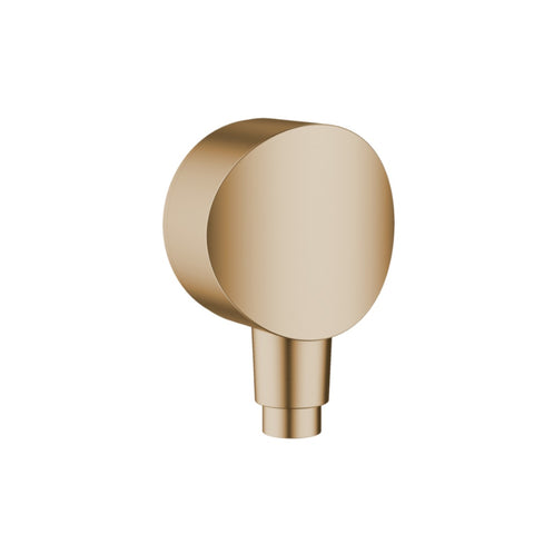 Hansgrohe Fixfit Wall Outlet S w/ Non-Return Valve & Synthetic Connection Angle Brushed Bronze 26453140