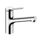 Hansgrohe Zesis M33 Single Lever Kitchen Mixer 150 Pull-Out Spray Chrome 74800003