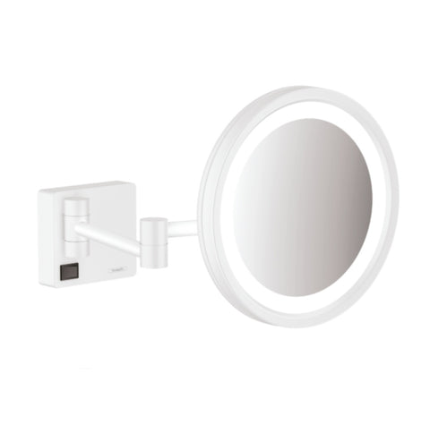 Hansgrohe Addstoris Shaving Mirror w/ Led Light Matte White 41790700