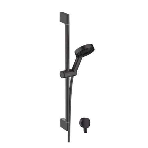 Hansgrohe Pulsify S Shower Set 105 w/ Shower Bar 650mm & Wall Outlet Matte Black 24311673