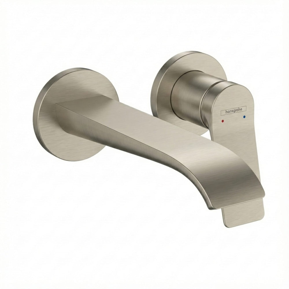 Hansgrohe Vivenis Single Lever Basin Mixer For Concealed Installation Wall-Mounted w/ Spout 19.2 cm Lead Free Brushed Nickel 75050823