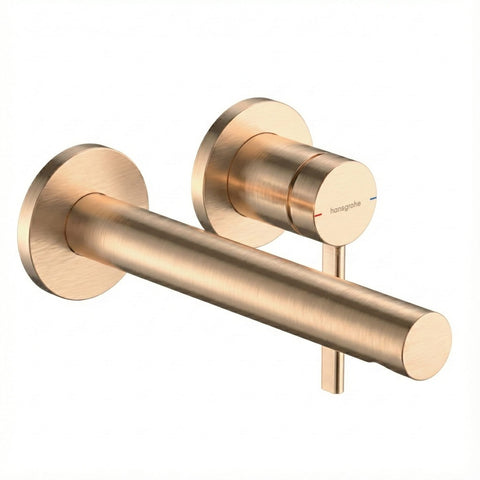 Hansgrohe Zesis S Single Lever Basin Mixer For Concealed Installation Wall-Mounted w/ Spout 19.4 cm Lead Free Brushed Bronze 74750143