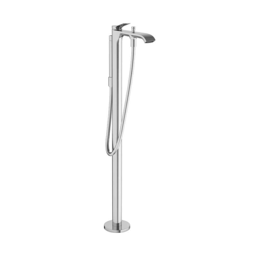 Hansgrohe Vivenis Single Lever Bath Mixer Floor-Standing 2 Ticks Brushed Nickel 75445829
