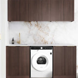 Otti Havana Fluted Laundry Kit 1960B Sable Walnut / Pure White Top LA-1960B-HASW-PW