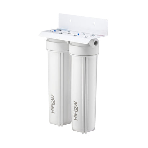 HiFlow Water Filters Australia Whole of House Twin (20 inch) Water Filtration System White K-T-WH20T