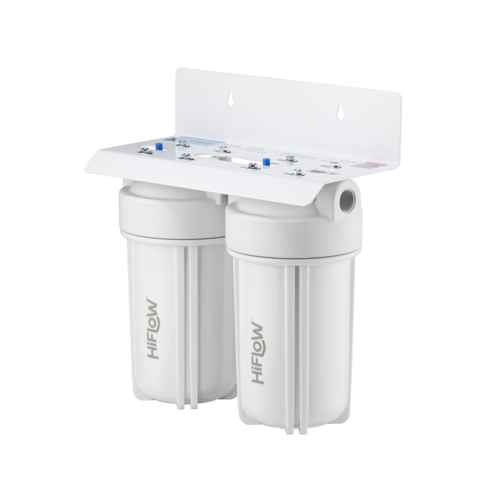 HiFlow Water Filters Australia Whole of House Twin (10 inch) Water Filtration System White K-T-WH10T