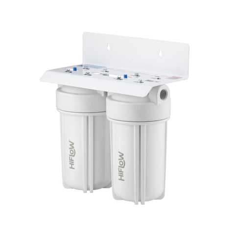 HiFlow Water Filters Australia Whole of House Twin (10 inch) Water Filtration System White K-T-WH10T