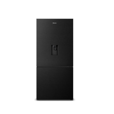 Hisense Refrigerator Bottom Mount 482L with Dispense Pureflat Black Steel HRBM482BW