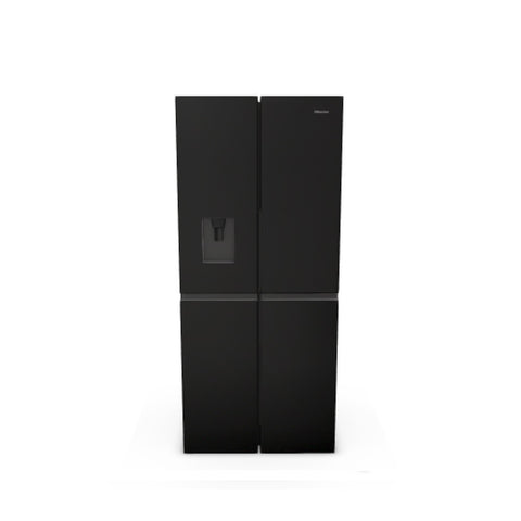 Hisense Refrigerator Quad Door French Door 454L with Water Dispenser Black Steel HRCD454BW