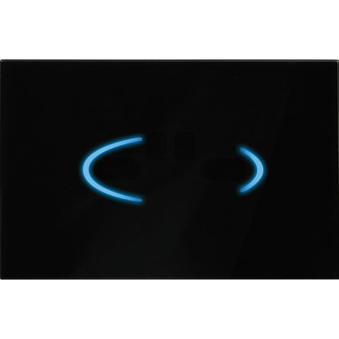 Argent Touchless PNEU Flush Plate Black Glass INP5501E-Q