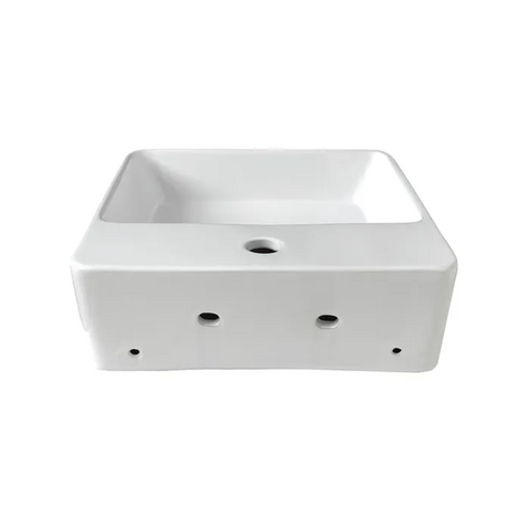 Otti Wall Hung Above Counter Basin 380x380x120mm (1 Taphole) w/ Overflow Gloss White IS2043