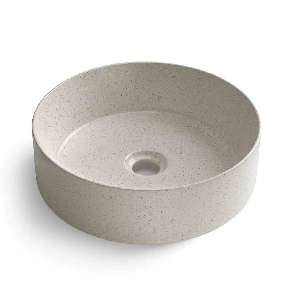 Otti Artis 88 Round Above Counter Basin 355x355x120mm No Taphole Carbon Grey IS4088CG