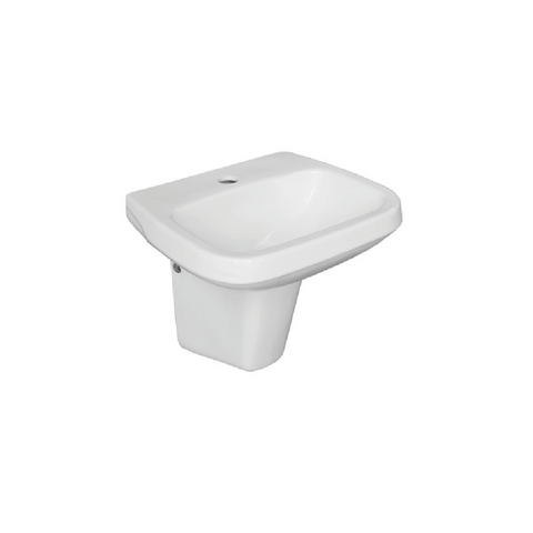 Johnson Suisse Life II Assist Wall Basin with Shroud White JBSL849.1.852.PW1