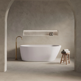 Nood Co Juno Freestanding Concrete Bathtub 1690mm Ivory JU1-5-0-IV