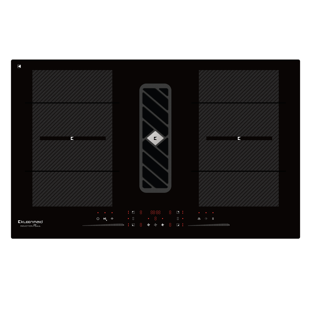 Kleenmaid Induction Cooktop w/ Integrated Air Extraction System 90cm Black ICTFX9042