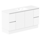 ADP Jane Express 1500mm Centre Bowl 1TH Vanity Wall Hung / Floor Mount Polar White Silk Gloss JAXFCW1500WKCCM