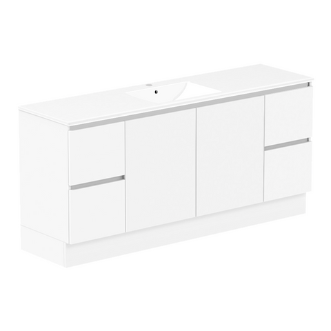 ADP Jane Express 1800mm Centre Bowl 1TH Vanity Wall Hung / Floor Mount Polar White Silk Gloss JAXFCW1800WKCCM