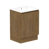 ADP Jane 600mm Centre Bowl 1TH Vanity Wall Hung / Floor Mount Natural Walnut Silk Matte JANFCW0600WKCCM