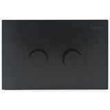 Fienza R&T Raised Button Flush Plate Matte Black JB05B