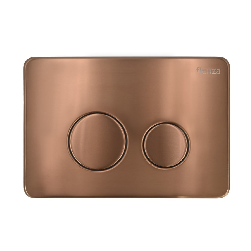 Fienza R&T Round Button Flush Plate Brushed Copper JB11CO