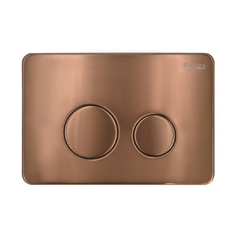 Fienza R&T Round Button Flush Plate Brushed Copper JB11CO