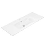 Fienza Joli Ceramic Basin Top Only (1 Taphole) 1200mmx460mm Gloss White JOL120