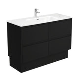 Fienza Joli Vanity 1200mm Satin Black On Kickboard 1 Taphole JOL120BBK