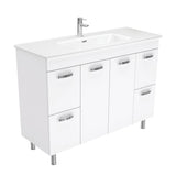 Fienza Joli Uni Vanity On Legs (1 Taphole) 1200mm Gloss White JOL120NLW