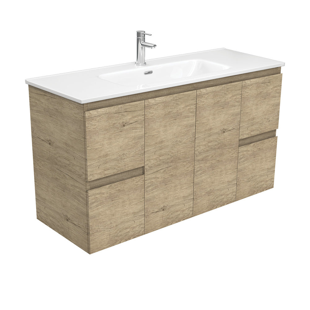 Fienza Joli Edge Wall Hung Vanity (1 Taphole) 1200mm Scandi Oak JOL120S