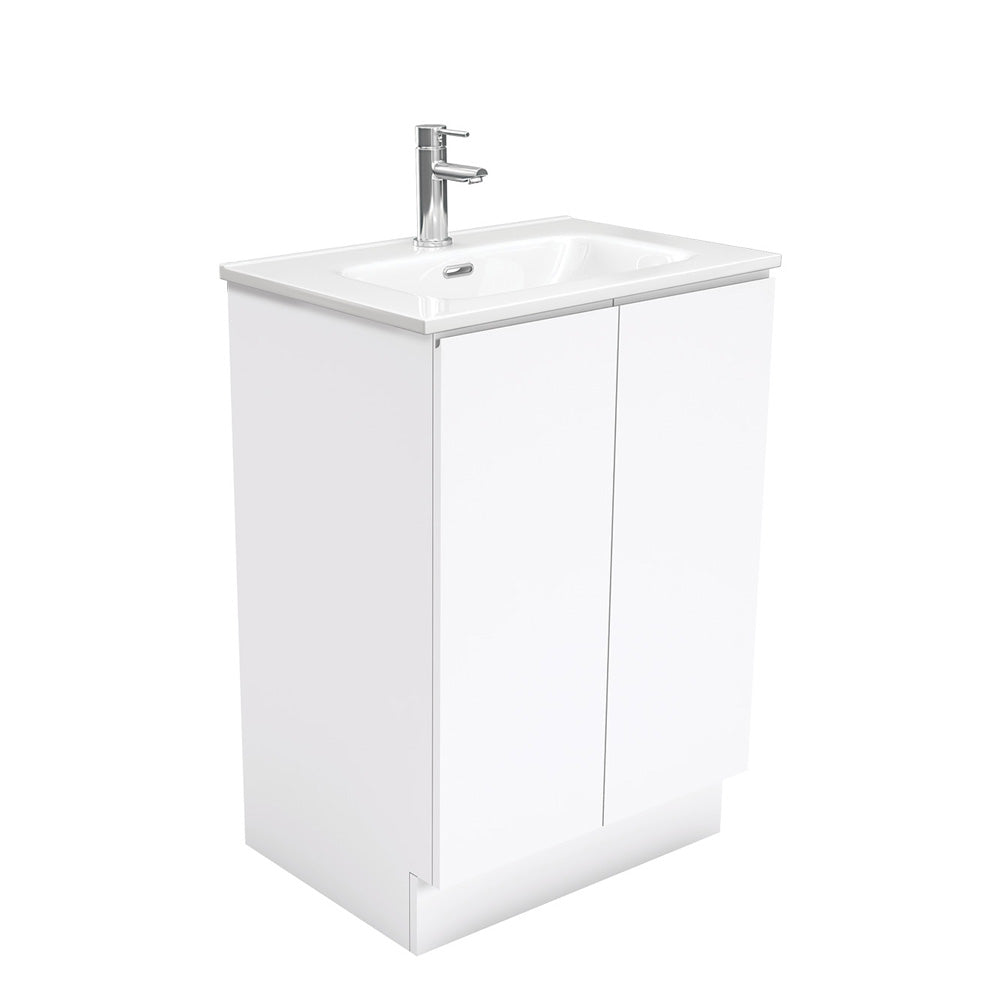 Fienza Joli Fingerpull Vanity On Kickboard (1 Taphole) 600mm Gloss White JOL60C