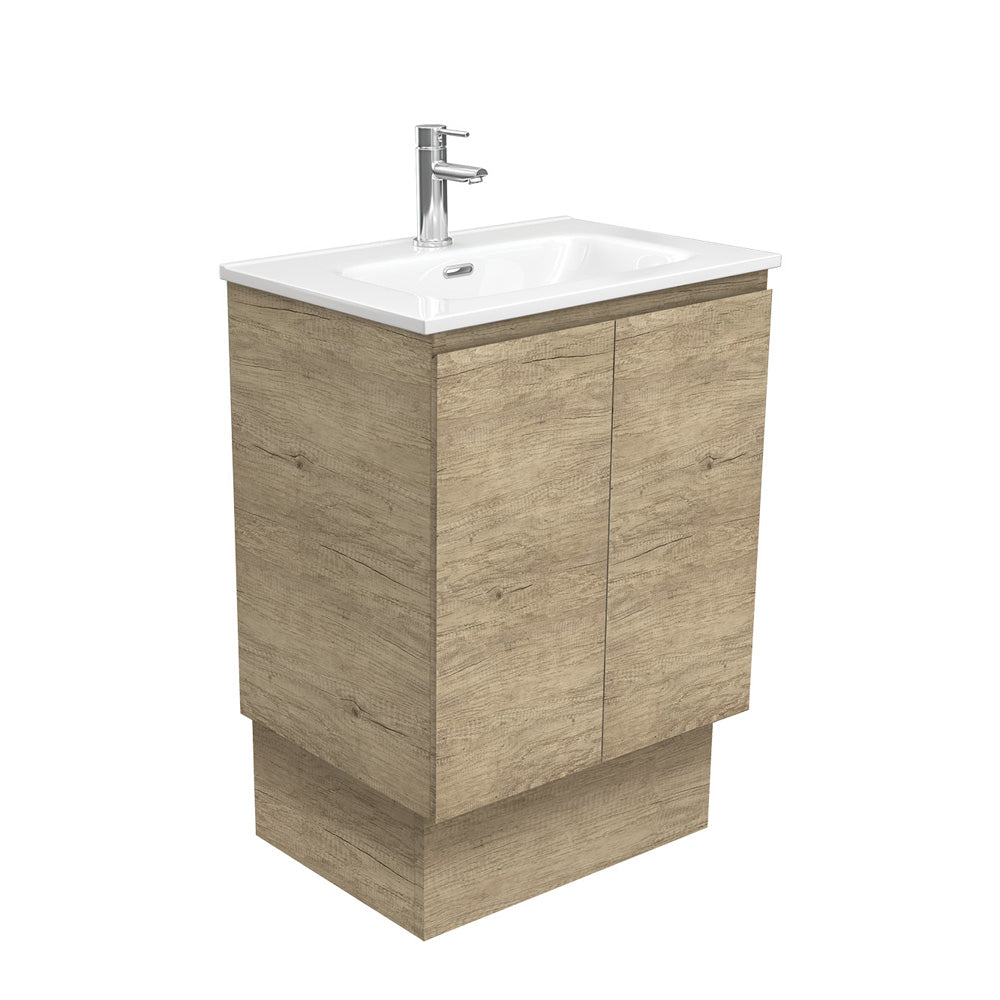 Fienza Joli Edge Vanity On Kickboard (1 Taphole) 600mm Scandi Oak JOL60SK