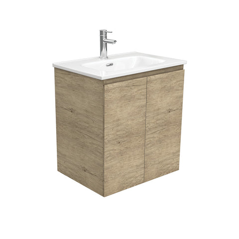 Fienza Joli Edge Wall Hung Vanity (1 Taphole) 600mm Scandi Oak JOL60S